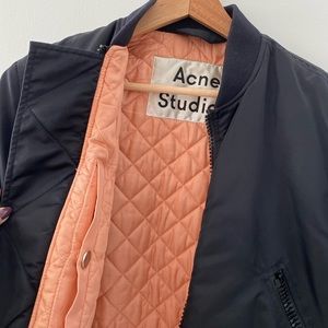 Acne Studios Classic Clea Bomber in Black XS/S